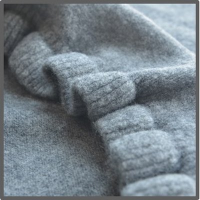 Waffle knit finish — textured surface