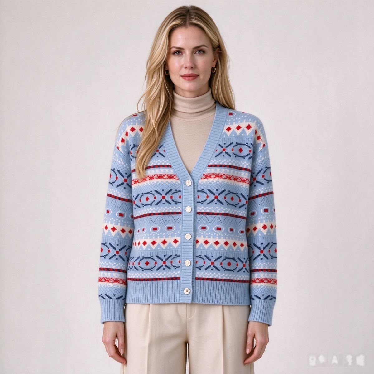 Jacquard knit in 100% merino wool from the SOFTEX Canton Fair 2026 womenswear range